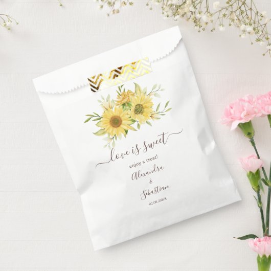 Liebe ist süße Sonnenblume Hochzeit Süße Leckerei Geschenktütchen (Versiegelt)