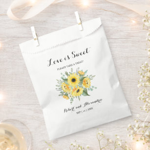 Liebe ist süße Sonnenblumen Grüne Hochzeit Leckere Geschenktütchen