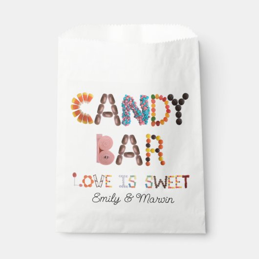 Liebe ist süße Süßigkeiten, die Süßigkeiten für Ba Geschenktütchen (Vorderseite)