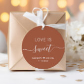 Liebe ist süße Terracotta Hochzeit Geschenkanhänger