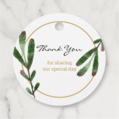 Liebe ist süße tropische Hochzeit Vielen Dank Geschenkanhänger (Rückseite)