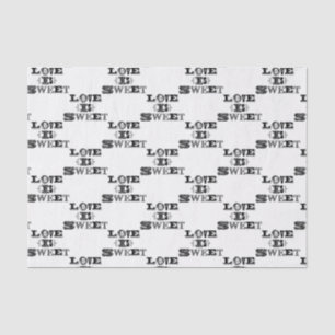 Liebe ist süße Vintage-Typografie Hochzeit individ Seidenpapier