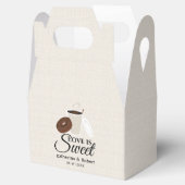 Liebe ist süßer Kaffee und Donut | Hochzeit Geschenkschachtel (Geöffnet)