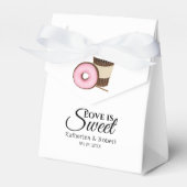 Liebe ist süßer Kaffee und Donut | Hochzeit Geschenkschachtel (Vorderseite)