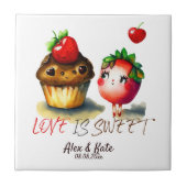 Liebe ist süßer Spaß Fliese (Vorderseite)