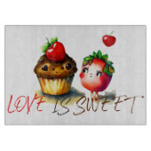 Liebe ist süßer Spaß Schneidebrett (Vorderseite)