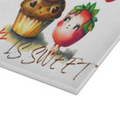 Liebe ist süßer Spaß Schneidebrett (Ecke)