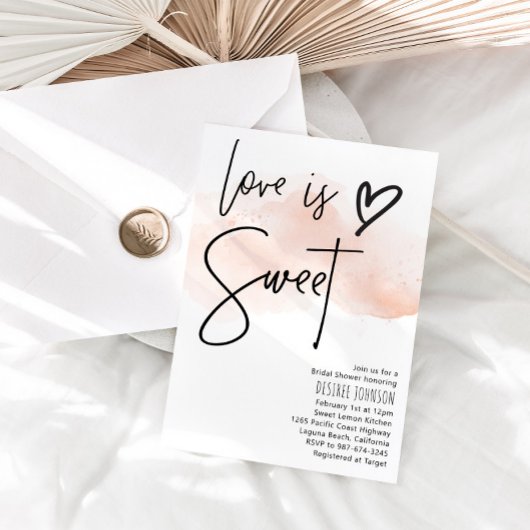Liebe ist süßes Brautparty Einladung