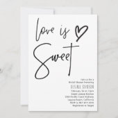 Liebe ist süßes Brautparty Einladung (Vorderseite)