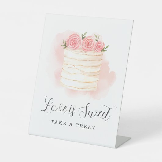 Liebe ist süßes Brautparty nehmen eine Leckerei Sockelschild (Vorderseite)
