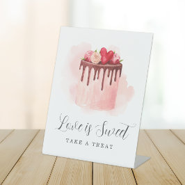 Liebe ist süßes Brautparty nehmen eine Leckerei Sockelschild