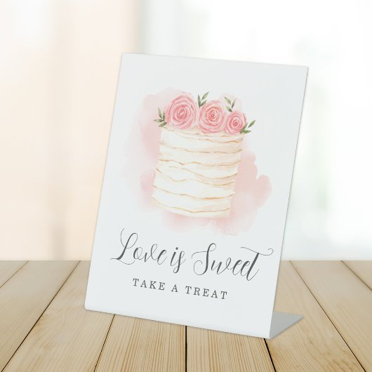 Liebe ist süßes Brautparty nehmen eine Leckerei Sockelschild