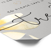 Liebe ist süßes Hochzeitsposter Poster (Ecke)