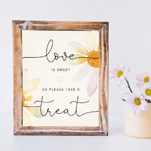 Liebe ist süßes Hochzeitsposter Poster