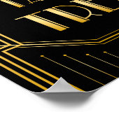 Liebe ist süßes Hochzeitszeichen | Gatsby Art Deco Poster (Ecke)