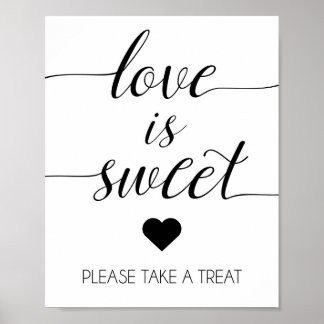 Liebe ist süßes Hochzeitszeichen | LECKEREI Poster