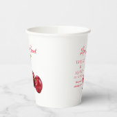 Liebe ist süßes Kirschobst | Hochzeit Pappbecher (Links)