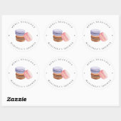 Liebe ist süßes (Macaron) Brautparty Runder Aufkleber (Blatt)