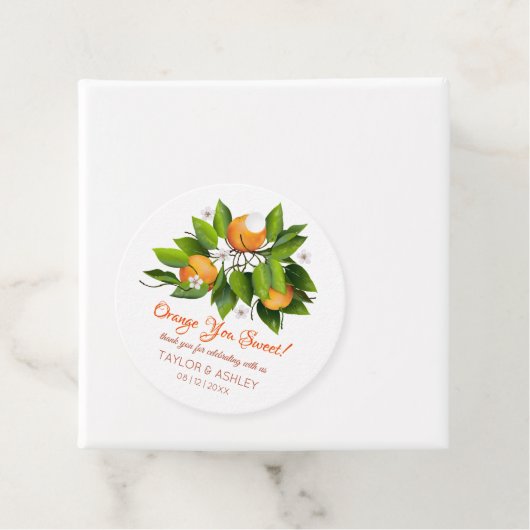 Liebe ist süßes Orangenobst | Hochzeit Geschenkanhänger (Beispiel)