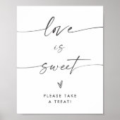 Liebe ist süßes Zeichen, Minimalistisch nehmen Sie Poster (Vorne)