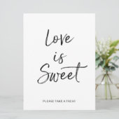 Liebe ist süßes Zeichen | Stilvolle Handschrift Einladung (Stehend Vorderseite)