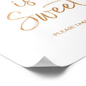 Liebe ist Sweet 8x10 Stilvolle Rose Gold Wedding S Poster (Ecke)