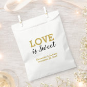 Liebe ist Sweet Black Gold Wedding Candy Gefallen Geschenktütchen (Ausgeschnitten)