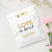 Liebe ist Sweet Black Gold Wedding Candy Gefallen Geschenktütchen (Versiegelt)