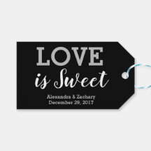 Liebe ist Sweet Black Silver Wedding Candy Gefalle