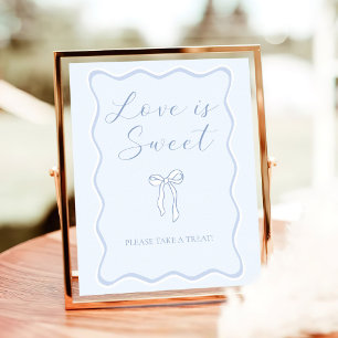 Liebe ist Sweet Blue Tying the Knot Bevorzugung Poster