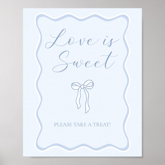 Liebe ist Sweet Blue Tying the Knot Bevorzugung Poster (Vorne)