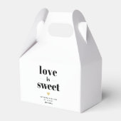 Liebe ist Sweet Bold Typografy Gastgeschenk Hochze Geschenkschachtel (Rückseite)
