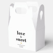 Liebe ist Sweet Bold Typografy Gastgeschenk Hochze Geschenkschachtel (Geöffnet)