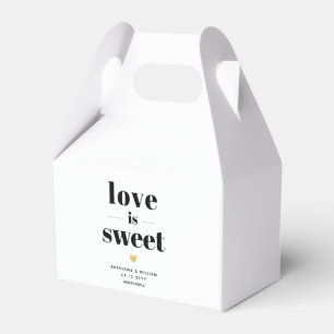 Liebe ist Sweet Bold Typografy Gastgeschenk Hochze Geschenkschachtel