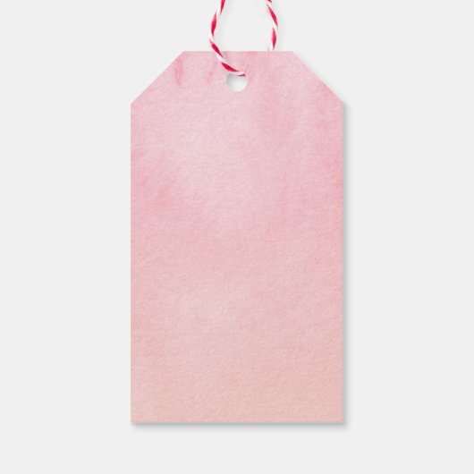 Liebe ist Sweet Brautparty Pink Floral Vielen Dank Geschenkanhänger (Rückseite)