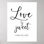 Liebe ist Sweet Brautparty Sign Poster (Vorne)