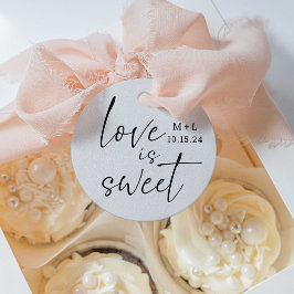 Liebe ist Sweet Calligraphy Gastgeschenk Hochzeit  Geschenkanhänger