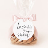 Liebe ist Sweet Calligraphy Gastgeschenk Hochzeit  Geschenkanhänger