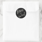 Liebe ist Sweet Calligraphy Script Wedding Sticker (Tasche)
