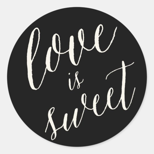 Liebe ist Sweet Calligraphy Script Wedding Sticker (Vorderseite)