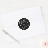 Liebe ist Sweet Calligraphy Script Wedding Sticker (Umschlag)