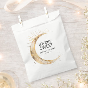Liebe ist Sweet Celestial Gold Moon Wedding Geschenktütchen