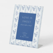 Liebe ist Sweet Chinoiserie Wedding Favor Table Si Sockelschild (Vorderseite)