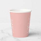 Liebe ist Sweet Custom Rose Gold Wedding Monogram Pappbecher (Links)