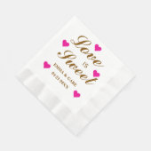 Liebe ist Sweet Custom Script Wedding Monogram Serviette (Ecke)