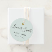 Liebe ist Sweet Custom Wedding Candy Sage Green Geschenkanhänger (Beispiel)