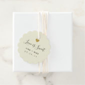 Liebe ist Sweet Custom Wedding Extravagant Square Geschenkanhänger (Beispiel)