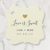 Liebe ist Sweet Custom Wedding Extravagant Square Geschenkanhänger (Vorderseite)