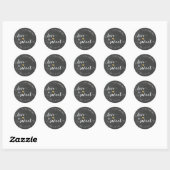 Liebe ist Sweet Custom Wedding Favor Chalkboard Runder Aufkleber (Blatt)