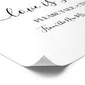 Liebe ist Sweet Dessert Table Blume Sign Poster (Ecke)